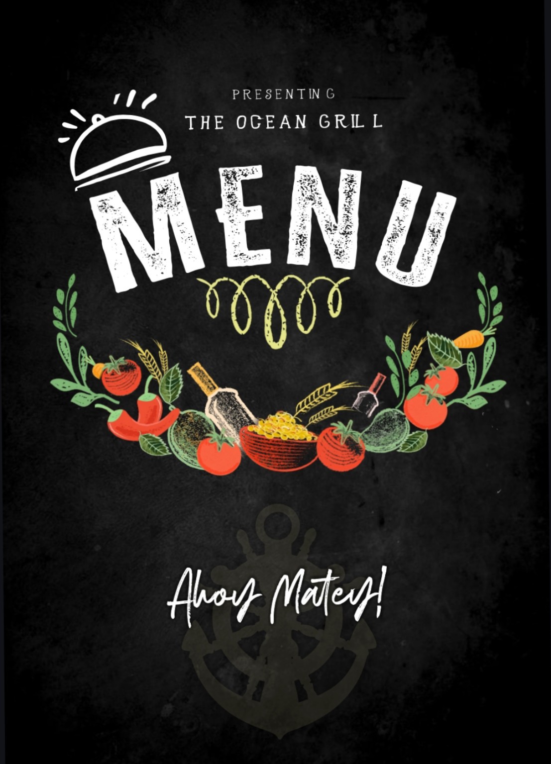 The Ocean Grill menu cover